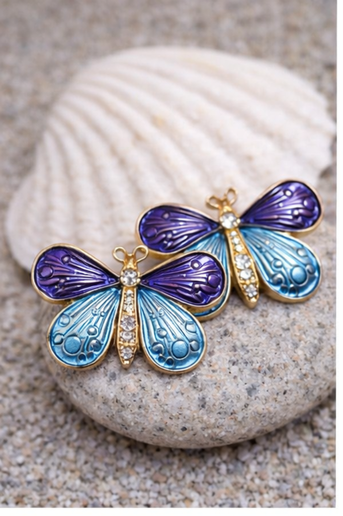 Royal Wing Butterfly Earrings - Image 4