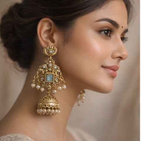 Kashmiri jhumka earrings