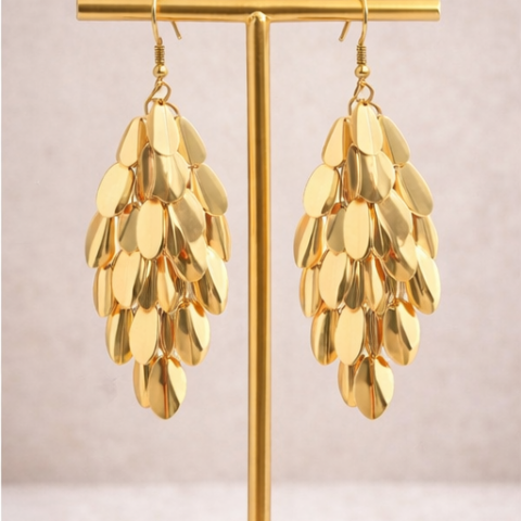 Luxe Gold Waterfall Earrings