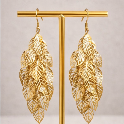 Urban Leaf Drop Earrings